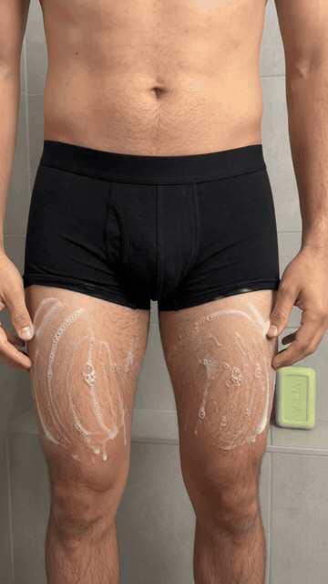 Step 2: Lather for 3 minutes